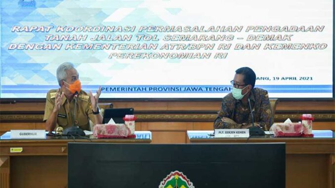 ganjar-pranowo-pembahasan-lahan-tol-semarang-demak