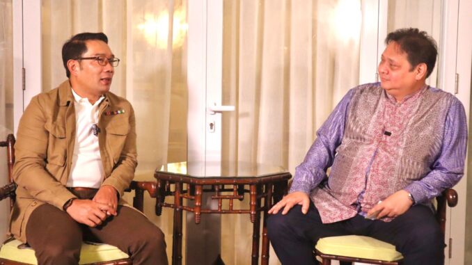 Airlangga Ridwan Kamil Tegaskan Bakal Balas Budi Terhadap Golkar