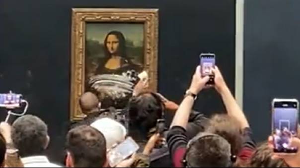Lukisan Monalisa Dilumuri Krim Kue, Seorang Nenek Palsu Ditangkap