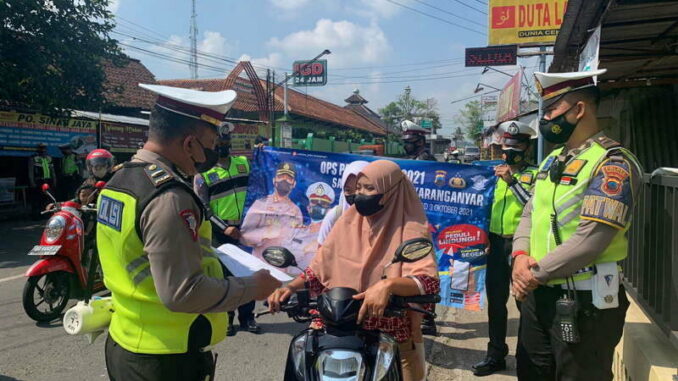 razia karanganyar Polda Jateng Catat 34.677 Pelanggaran Lalu Lintas Dalam Sepekan Operasi Patuh Candi 2022