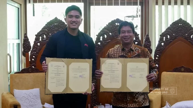 Kaesang dan Rektor UNS Tanda Tangani Perjanjian Kerja Sama Dengan PERSIS Solo
