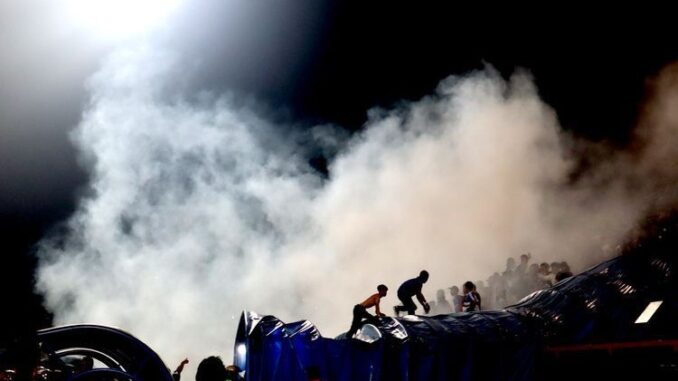 Suasana di area Stadion Kanjuruhan Kepanjen Tragedi Kanjuruhan