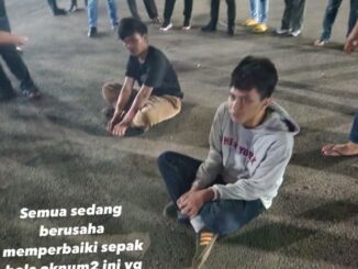 ksi pelemparan batu menimpa bus tim Persis Solo