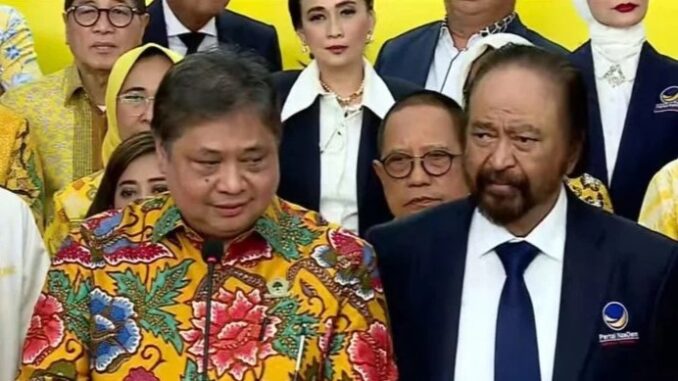 Airlangga Hartarto dan Surya Paloh Airlangga Paloh
