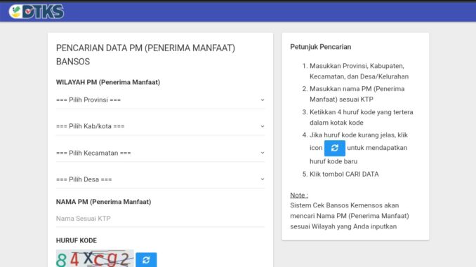 Cara Cek Bansos Online