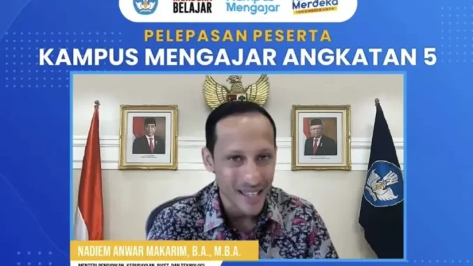 Nadiem Anwar Makarim Program Kampus Mengajar Angkatan 5