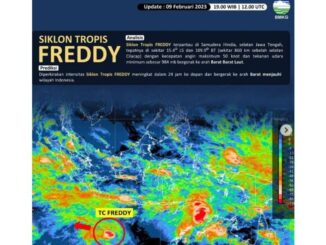 Siklon Tropis Freddy laut selatan jawa timur