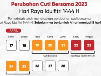tanggal cuti bersama 2023