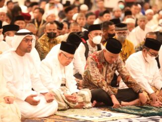 Ganjar Pranowo Salat Subuh Berjemaah Bersama Wakil Presiden Ma’ruf Amin