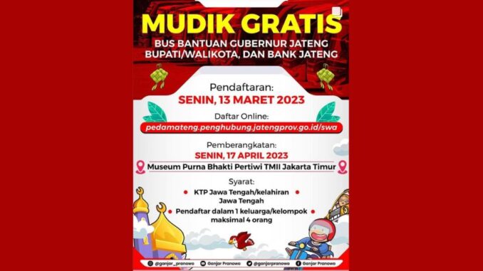 Mudik Gratis Pemprov Mudik Gratis Pemprov