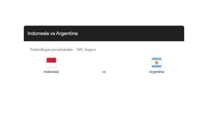 kode Timnas Indonesia vs Argentina