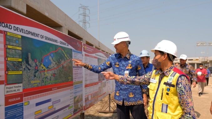 progres proyek Tol Semarang-Demak