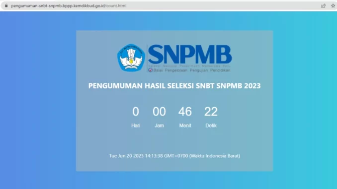 link pengumuman SNBT 2023