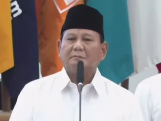 Prabowo Subianto, Presiden terpilih dari pemilihan 2024, menyampaikan pidatonya setelah Rapat Pleno Terbuka Pengumuman Presiden dan Wakil Presiden Terpilih Indonesia