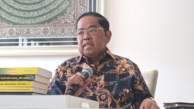 Ketua Dewan Pembina Bapilu Partai Golkar Idrus Marham di Matraman,
