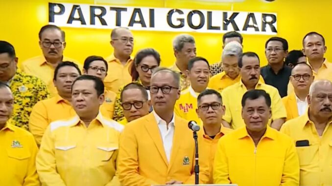 Agus Gumiwang menjadi Plt Ketua Umum Golkar pada rapat pleno yang digelar di DPP Golkar, Jakarta,