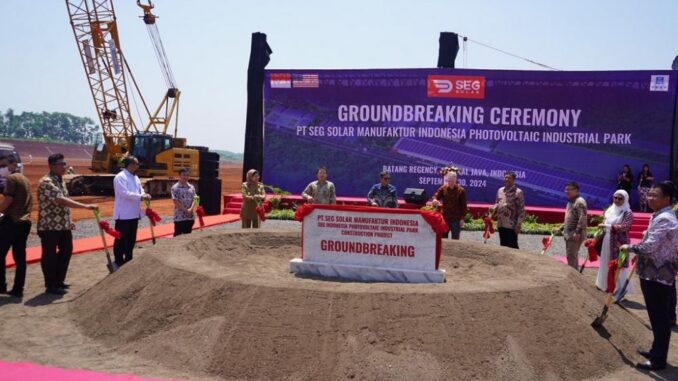 PT KITB Resmikan Pembangunan Pabrik SEG Solar, Dorong Indonesia Jadi Pusat Industri Hijau
