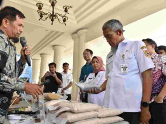 Sekretaris Daerah Provinsi Jawa Tengah, Sumarno pada saat temu usaha dan talkshow "Low Carbon Rice for Sustainable Food" di Wisma Perdamaian Semarang, Rabu, 23 Oktober 2024.