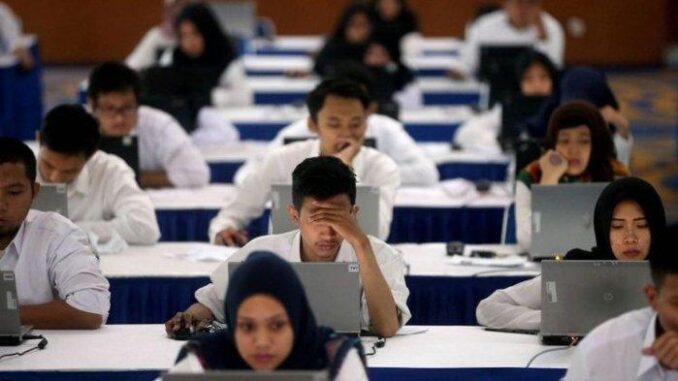 Ilustrasi Peserta PPPK sedang ujian