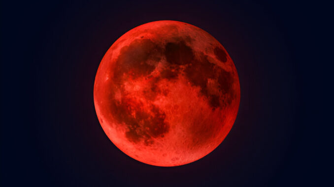 Ilustrasi Blood Moon