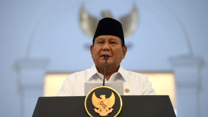 Presiden Republik Indonesia Prabowo Subianto