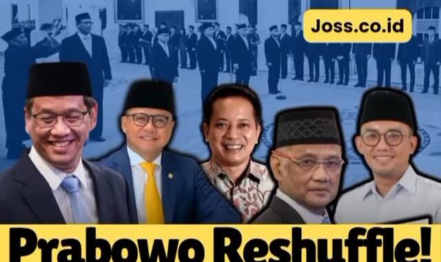 Reshuffle Kabinet Prabowo 4 Menteri dan 1 Wakil Menteri Baru Resmi Dilantik
