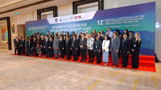 Acara The 12th ADB-OECD Anti-Corruption Initiative for Asia and The Pacific (ACI) Regional Conference, Selasa (2309).