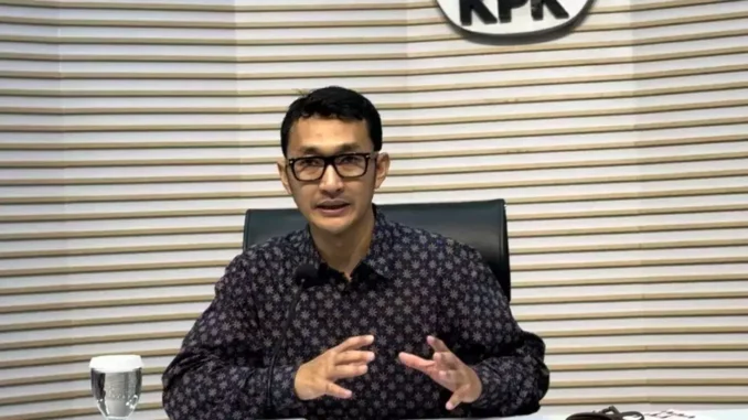 Juru Bicara KPK Budi Prasetyo di gedung Merah Putih KPK