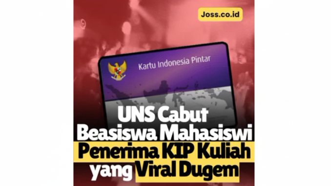 Kampus UNS Cabut Beasiswa KIP-Kuliah Mahasiswi Viral Dugem