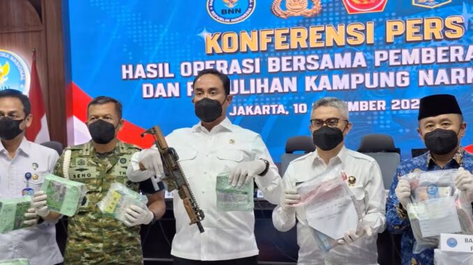 BNN menangkap lebih dari seribu pelaku narkoba dalam operasi besar di 34 provinsi selama tiga hari. (Foto: Antara)