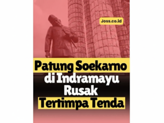 Viral Patung Soekarno di Indramayu Rusak Tertimpa Tenda
