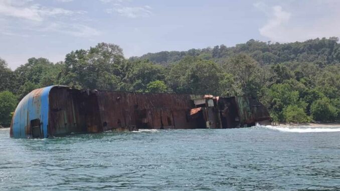 Bangkai Kapal Viking di Pasir Putih Pantai Pangandaran, TKP meninggalnya wisatawan asal Tasikmalaya