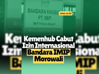 Kemenhub Cabut Izin Penerbangan Internasional Bandara IMIP Morowali