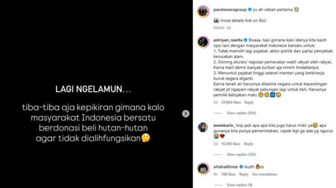Viral! Pandawara Group Ajak Patungan Beli Hutan, Artis Ramai Dukung Viral! Pandawara Group Ajak Patungan Beli Hutan, Artis Ramai Dukung