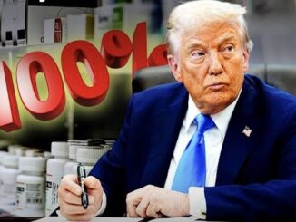 Donald Trump kenakan tarif 100% obat paten impor kecuali perusahaan yang pindah produksi ke AS, strategi kuatkan farmasi domestik dan turunkan harga obat.