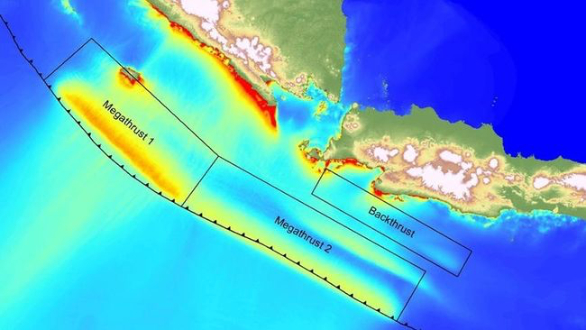 Peta gempa 2024 mencatat 14 zona megathrust Indonesia. Profesor Jepang sebut kemiripan dengan Nankai Trough dan potensi gempa besar.