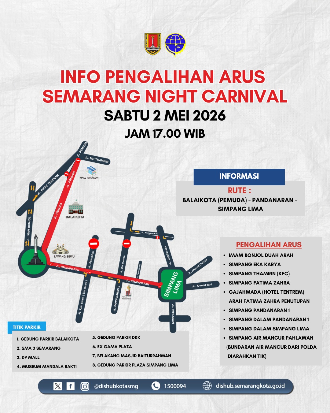 Catat! Sabtu Besok Ada Pengalihan Arus Lalu Lintas SNC 2026