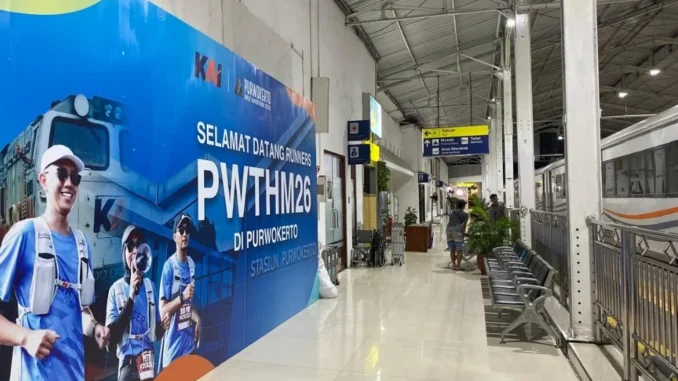 KAI Daop 5 Purwokerto imbau penumpang datang lebih awal saat Purwokerto Half Marathon 2026 untuk hindari kemacetan dan keterlambatan kereta. KAI Daop 5 Purwokerto imbau penumpang datang lebih awal saat Purwokerto Half Marathon 2026 untuk hindari kemacetan dan keterlambatan kereta.