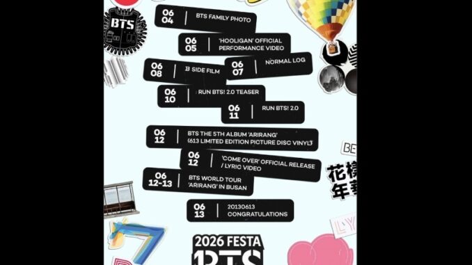 Jadwal Lini Masa BTS FESTA 2026 Resmi Big Hit Music