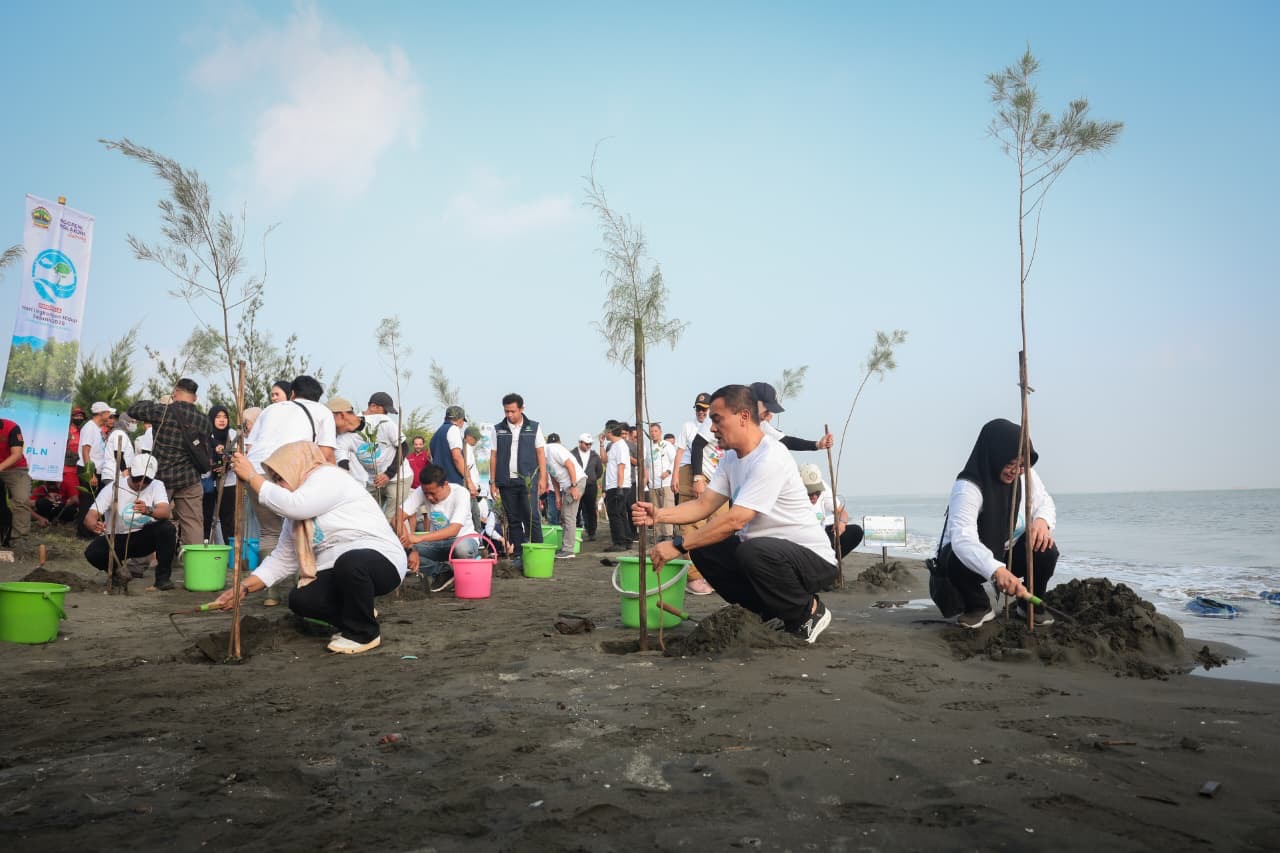 Pemprov Jawa Tengah tanam 92.290 mangrove di 16 daerah pesisir. Gubernur Ahmad Luthfi dorong Gerakan Mageri Segoro untuk cegah abrasi dan rob.
