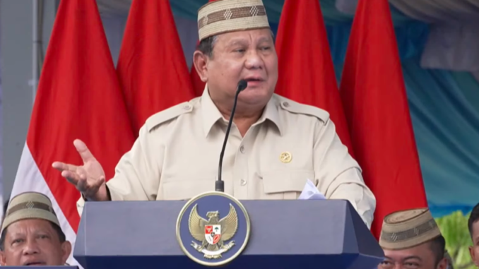 IMG_7331 Presiden Prabowo menyebut peran TNI dan Polri di sektor pertanian sebagai langkah strategis untuk kebangkitan Indonesia.