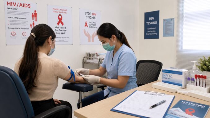 Ilustrasi, Kasus HIV di Semarang masih tinggi akibat perilaku seks berisiko, rendahnya tes kesehatan, dan stigma masyarakat. Edukasi dan VCT jadi solusi utama.