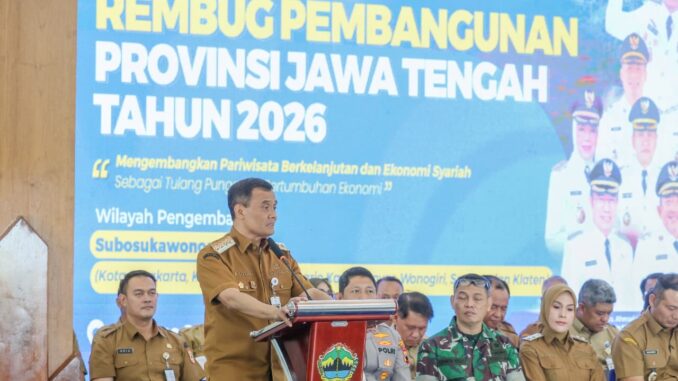 Gubernur Jateng Ahmad Luthfi dorong sinergi lintas sektor jaga lumbung pangan nasional, hadapi kemarau, dan perkuat irigasi di Solo Raya.
