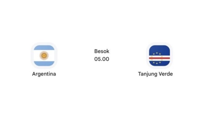 Link streaming Argentina vs Tanjung Verde di babak 32 besar Piala Dunia 2026 jadi laga tak terduga antara juara bertahan dan tim Afrika.