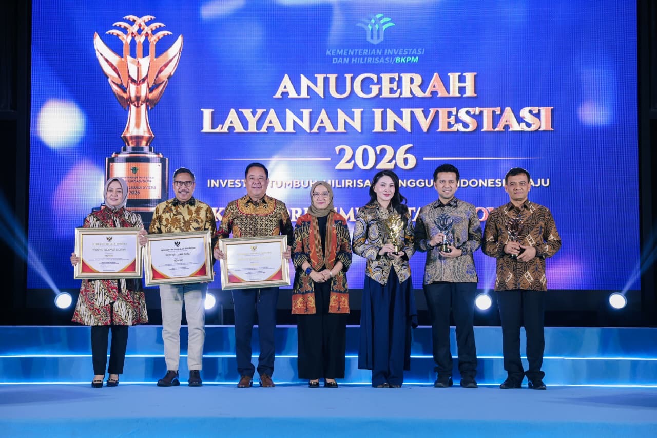 Pemprov Jateng sukses meraih penghargaan Layanan Investasi Terbaik di Anugerah Layanan Investasi (ALI) 2026. Realisasi investasi Jateng tembus Rp59,94 triliun.