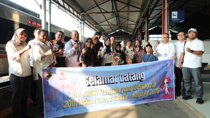 Pemprov Jateng menyambut kepulangan Nurisa Dian Ashrifah, peraih emas panahan Asian Games 2026, dan mendorongnya bersiap menuju Olimpiade Los Angeles 2028. Pemprov Jateng menyambut kepulangan Nurisa Dian Ashrifah, peraih emas panahan Asian Games 2026, dan mendorongnya bersiap menuju Olimpiade Los Angeles 2028.