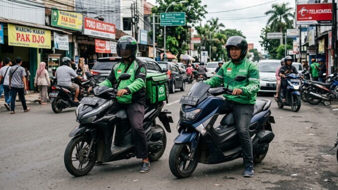 Ilustrasi, Pemerintah sahkan Perpres No 27 Tahun 2026 tentang perlindungan ojol. Mengatur batas potongan tarif aplikator maksimal 8% hingga jaminan sosial mitra.