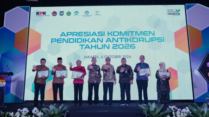 Pemprov Jateng meraih penghargaan dari KPK atas komitmen penguatan integritas pendidikan melalui program Sekolah Berintegritas (SBI) tahun 2026. Pemprov Jateng meraih penghargaan dari KPK atas komitmen penguatan integritas pendidikan melalui program Sekolah Berintegritas (SBI) tahun 2026.