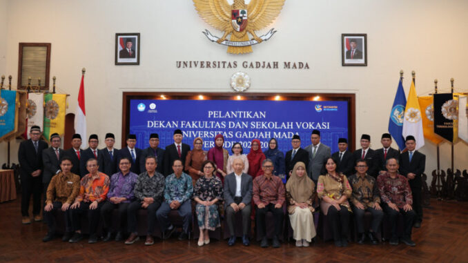 Rektor UGM Ova Emilia melantik 19 dekan fakultas dan Sekolah Vokasi UGM periode 2026–2031