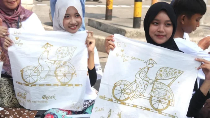 Simfoni 1001 Pembatik di Jalan Malioboro Yogyakarta.